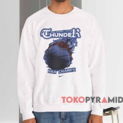 Oklahoma City Thunder NBA Parade Shirt 3 Oklahoma City Thunder Nba Parade Shirt White Sweatshirt