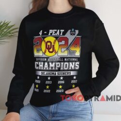 Oklahoma Sooners 2024 Division I Softball National Champions Shirt Black Sweatshirt