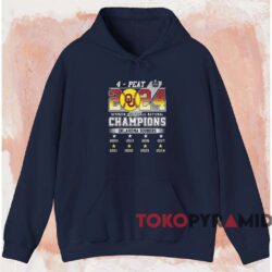 Oklahoma Sooners 2024 Division I Softball National Champions Shirt Navy Hoodie