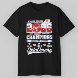 Oklahoma Sooners 2026 Boomer Sooner MCWS Baseball National Champions Shirt