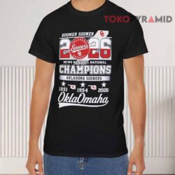 Oklahoma Sooners 2026 Boomer Sooner MCWS Baseball National Champions T Shirt