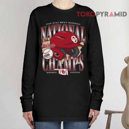 Oklahoma Sooners 2026 NCAA Men’s Baseball National Champions Long sleeved Oklahoma Sooners 2026 NCAA Men’s Baseball National Champions Long sleeved