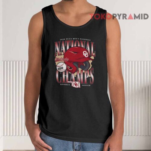 Oklahoma Sooners 2026 NCAA Men’s Baseball National Champions Tank Top Oklahoma Sooners 2026 NCAA Men’s Baseball National Champions Tank Top