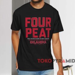 Oklahoma Sooners Softball Four Peat Back To Back Shirt Black T shirt