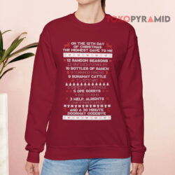 On The 12th Day Of Christmas The Midwest Gave To Me Sweatshirt 4 On The 12th Day Of Christmas The Midwest Gave To Me Red Sweatshirt