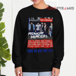 One Direction Midnight Memories Shirt Where We Are Tour 2014 4 One Direction Midnight Memories Shirt Where We Are Tour 2014 Long sleeved