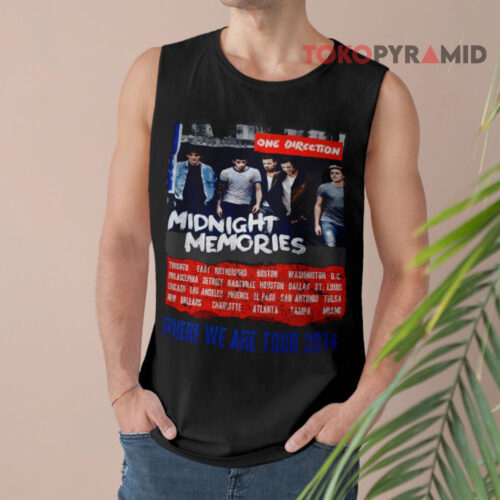 One Direction Midnight Memories Shirt Where We Are Tour 2014 Tank Top One Direction Midnight Memories Shirt Where We Are Tour 2014 Tank Top