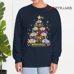 Opossum Possum Santa Xmas Tree Light Sweatshirt 4 Opossum Possum Santa Xmas Tree Light Long sleeved