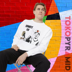 Oriole Adam Jones Baltimore Retirement Shirt 4 Oriole Adam Jones Baltimore Retirement Man White Sweatshirt