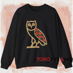 Ovo Rose Owl T shirt Black Sweatshirt 1