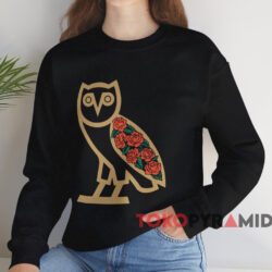 Ovo Rose Owl T shirt Black Sweatshirt