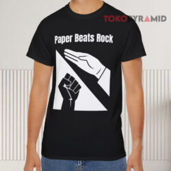 Paper Beats Rock Black T shirt