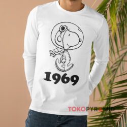 Peanuts Snoopy 1969 Shirt 4 Peanuts Snoopy 1969 White Long sleeved
