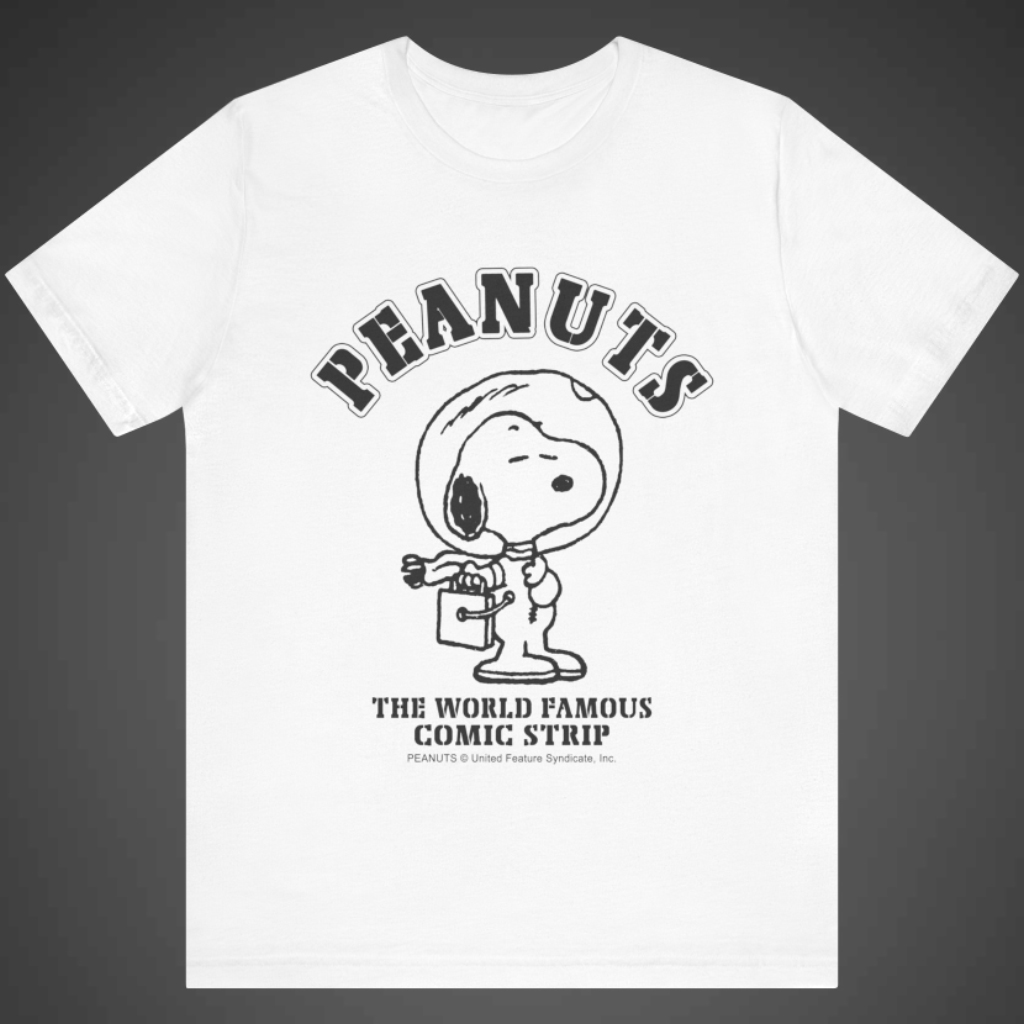 Peanuts Snoopy Astronomical Outline: Maglietta Donna Con Manica Corta, Outfit Originale E Divertente