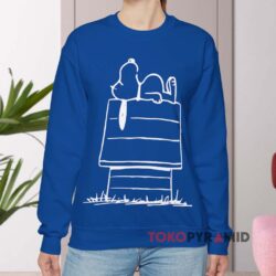 Peanuts Snoopy Doghouse Blue Sweatshirt