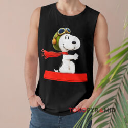 Peanuts Snoopy Flying Ace Shirt 4 Peanuts Snoopy Flying Ace Black Tank Top