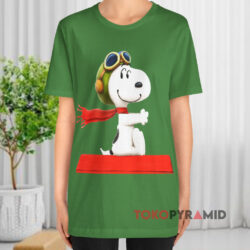 Peanuts Snoopy Flying Ace Shirt 3 Peanuts Snoopy Flying Ace Green T shirt