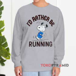 Peanuts Snoopy I'd Rather Be Running Long sleeved