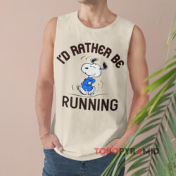 Peanuts Snoopy I'd Rather Be Running Shirt 2 Peanuts Snoopy I'd Rather Be Running Tank Top