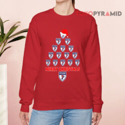 Penn Quakers Merry Christmas Red Sweatshirt
