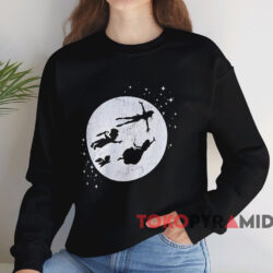 Peter Pan Flying By The Moon T-shirt 3 Peter Pan Flying By The Moon T shirt Black Sweatshirt