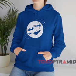 Peter Pan Flying By The Moon T-shirt 2 Peter Pan Flying By The Moon T shirt Blue Hoodie
