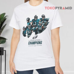 Philadelphia Eagles 2025 Fly Eagles Fly Nfc East Champions White T shirt
