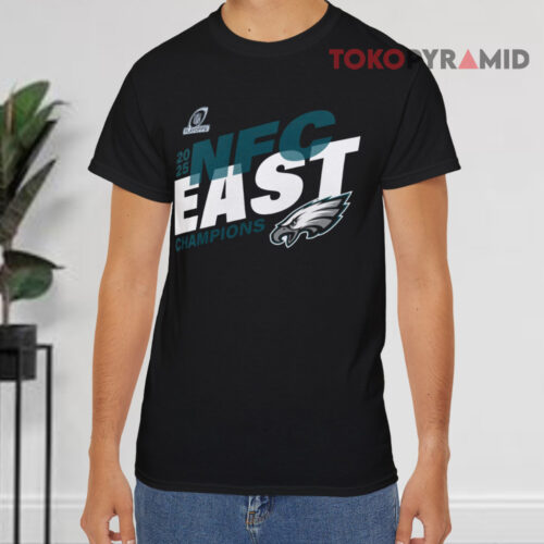 Philadelphia Eagles 2025 Nfc East Champions Black T shirt
