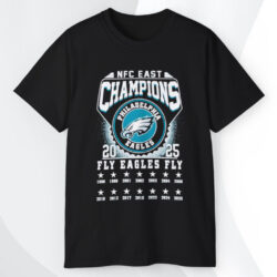 Philadelphia Eagles 2025 Nfc East Champions Fly Eagles Fly T shirt