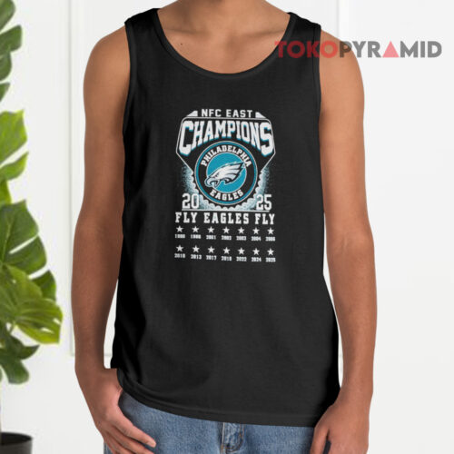 Philadelphia Eagles 2025 Nfc East Champions Fly Eagles Fly Tank Top