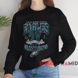 Philadelphia Eagles 2x Super Bowl Champions Shirt Black Sweatshirt