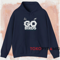 Philadelphia Eagles Go Birds Super Bowl Lix Champions Shirt Navy Hoodie