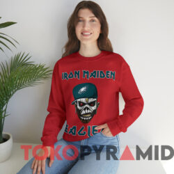 Philadelphia Eagles Iron Maiden Nfl T shirt Red Sweatshirt
