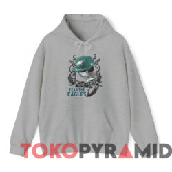 Philadelphia Eagles Jack Skellington Fear The Eagles T-Shirt 2 Philadelphia Eagles Jack Skellington Fear The Eagles T shirt Grey Hoodie