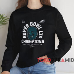 Philadelphia Eagles Jalen Hurts Super Bowl LIX Champions Shirt 3 Philadelphia Eagles Jalen Hurts Super Bowl Lix Champions Shirt Black Sweatshirt