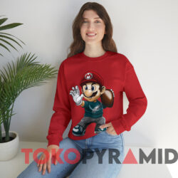Philadelphia Eagles Mario Nintendo Nfl T shirt Red Sweatshirt