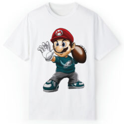 Philadelphia Eagles Mario Nintendo Nfl T shirt