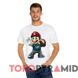 Philadelphia Eagles Mario Nintendo Nfl T shirt White T shirt