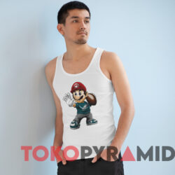 Philadelphia Eagles Mario Nintendo Nfl T shirt White TankTop