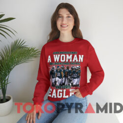 Philadelphia Eagles Never Underestimate A Woman T-shirt 3 Philadelphia Eagles Never Underestimate A Woman T shirt Red Sweatshirt