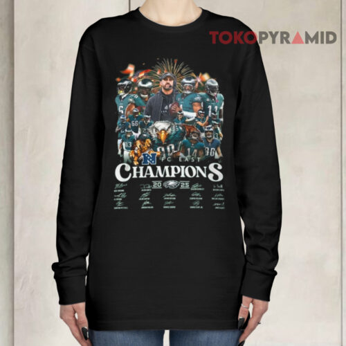 Philadelphia Eagles Nfc East 2025 Champions Road To Super Bowl Long sleeved