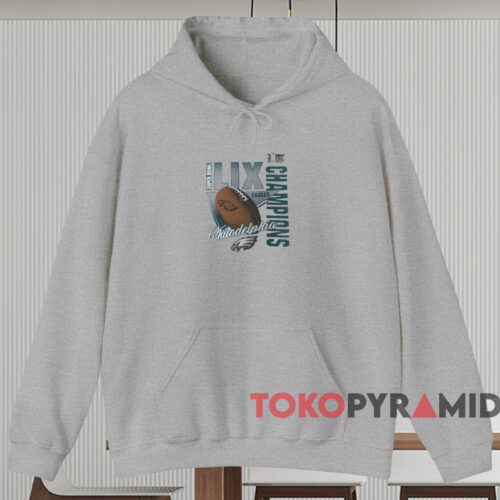 Philadelphia Eagles Own The Moment Super Bowl Lix Champions Shirt Grey Hoodie