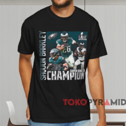 Philadelphia Eagles Saquon Barkley Super Bowl LIX Champions Shirt 2 Philadelphia Eagles Saquon Barkley Super Bowl Lix Champions Shirt Black T shirt