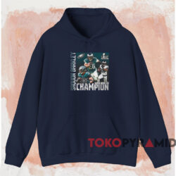 Philadelphia Eagles Saquon Barkley Super Bowl Lix Champions Shirt Navy Hoodie