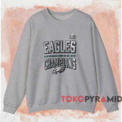 Philadelphia Eagles Super Bowl LIX Champions Strong Slant Tri-Blend Shirt 2 Philadelphia Eagles Super Bowl Lix Champions Strong Slant Tri blend Shirt Grey Sweatshirt 1
