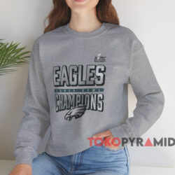 Philadelphia Eagles Super Bowl LIX Champions Strong Slant Tri-Blend Shirt 3 Philadelphia Eagles Super Bowl Lix Champions Strong Slant Tri blend Shirt Grey Sweatshirt