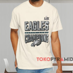 Philadelphia Eagles Super Bowl Lix Champions Strong Slant Tri blend Shirt Ivory T shirt 1