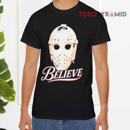 Philadelphia Flyers Mask Believe Black T shirt