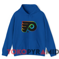 Philadelphia Flyers Rainbow Pride Logo T-Shirt 3 Philadelphia Flyers Rainbow Pride Logo T shirt Blue Hoodie
