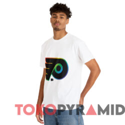 Philadelphia Flyers Rainbow Pride Logo T shirt White T shirt
